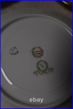 Set of 8 Vintage J. P. Limoges France Plates 4 Dinner & 4 Dessert Gold Set of 8 Vintage J. P. Limoges France Plates 4 Dinner & 4 Dessert Gold