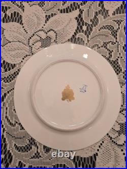 Sevres Purple Floral Basket Gold Encrusted Hand Painted Dessert Plate(s) 6 avail