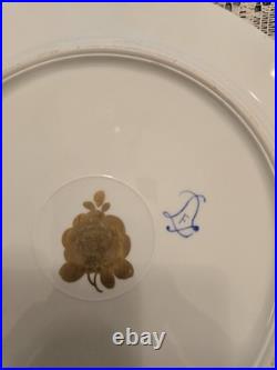 Sevres Purple Floral Basket Gold Encrusted Hand Painted Dessert Plate(s) 6 avail