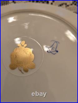 Sevres Purple Floral Basket Gold Encrusted Hand Painted Dessert Plate(s) 6 avail