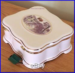 Sleigh Porcelain Symphonium Music Box by Mr. Christmas Gold Label Free U. S. Ship