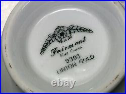 Small Vintage 1980's Fairmont Fine China Porcelain Linton Gold Domed Lidded Urn