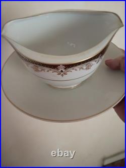 Sone China 2477 Service for 12. Vintage Japan. Gold And Black Porcelain 70 pc