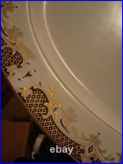 Sone China 2477 Service for 12. Vintage Japan. Gold And Black Porcelain 70 pc