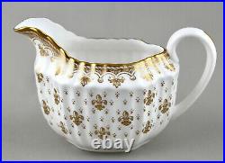 Spode China Fleur De Lys Gold Tall Milk Jug Creamer Covered Sugar Bowl Y8063 1st