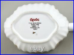 Spode China Fleur De Lys Gold Tall Milk Jug Creamer Covered Sugar Bowl Y8063 1st