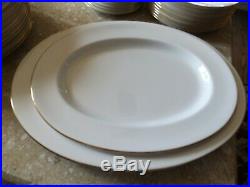 Spode Classic White Bone China withGold Trim China Dinnerware Dish Service 75 Pc