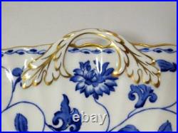 Spode Colonel Blue Flowers with Gold Trim Fine Bone China Serving Platter England