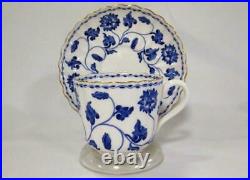 Spode Colonel Blue with Gold Trim Fine Bone China Cups & Saucers England 6 Pc Set