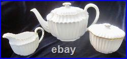 Spode Corinth Gold Bone China 4-Cup Teapot, Creamer & Covered Sugar Bowl Y8013