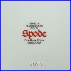 Spode Fleur de lys Gold B & B plate Square Handle ENGLAND Fine Bone China BOX