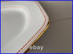 Spode Trade Winds Red W128 Gold Trim Fine Stone China 14 Oval Serving Platter
