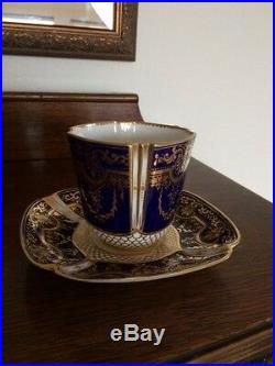 Spode tea cup cobalt and gold fine bone china