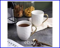 Stone Lain Modern Poreclain 32 Piece Dinnerware Set, White And Gold Rim