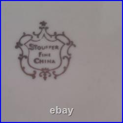 Stouffer Fine China Hand Painted Gold Floral Porcelain Table Vases Pair