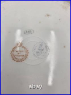 Stunning Rare 1844 Sevres Chateau des Tuilleries Plate Courting Couple Gold Tone