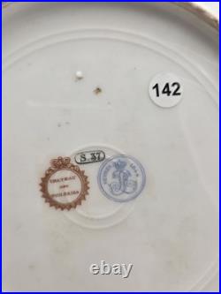 Stunning Rare 1844 Sevres Chateau des Tuilleries Plate Courting Couple Gold Tone