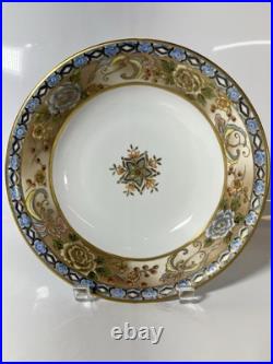 Stunning Set Of 7 Antique Nippon 9 3/4 5 1/8 Decorative Gold Gilt Bowls