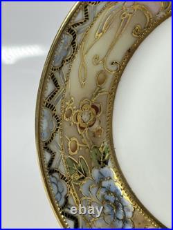 Stunning Set Of 7 Antique Nippon 9 3/4 5 1/8 Decorative Gold Gilt Bowls