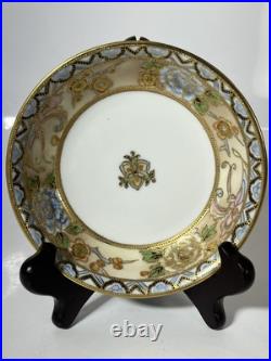 Stunning Set Of 7 Antique Nippon 9 3/4 5 1/8 Decorative Gold Gilt Bowls