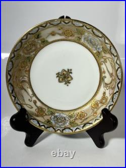 Stunning Set Of 7 Antique Nippon 9 3/4 5 1/8 Decorative Gold Gilt Bowls