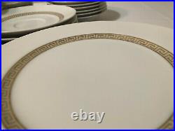 Style House Japan Fine China Gold Greek Key Inner Band Set 36 Plates Bowls Cups