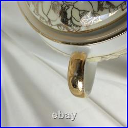 Superior China Bavaria (baveria) Warranted 22 Carat Gold Dinner Set (71 Pieces)