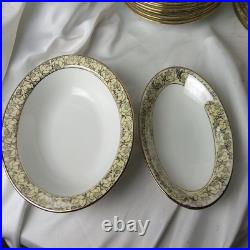 Superior China Bavaria (baveria) Warranted 22 Carat Gold Dinner Set (71 Pieces)