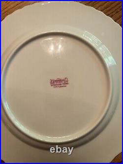Syracuse China Violets Dinner Plates (7) Gold Trim Excellent