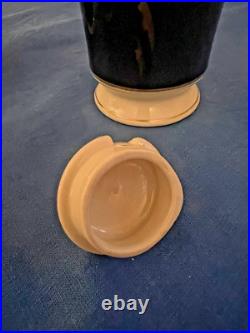 Syracuse Queen Anne cobalt ivory coffee set VTG NO FLAWS