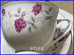 Tangshan Porcelain China, 30 pc. Service for 6 Place Setting Pink Roses Gold