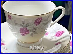 Tangshan Porcelain China, 30 pc. Service for 6 Place Setting Pink Roses Gold
