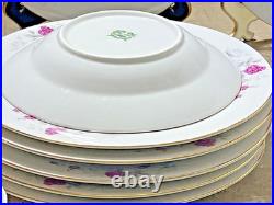 Tangshan Porcelain China, 30 pc. Service for 6 Place Setting Pink Roses Gold