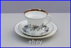   Lomonosov,  Bone China,  "Slender Twigs"  Tea cup set 