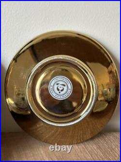 Teavana Fine Porcelain China Gold & White Floral Teapot With 4 Cups & Saucers