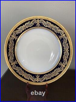 Theo Haviland Limoges Gold Encrusted Cobalt 10 3/4 Plate Stunning Elegant Antq