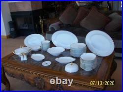 Thomas Bavaria & Sevres Antique White Porcelain & Gold Trim China 46 Pieces