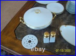 Thomas Bavaria & Sevres Antique White Porcelain & Gold Trim China 46 Pieces