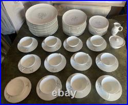 Thomas Germany Plate Set Fine Porcelain China 63 Pc Floral Pattern Gold Trim