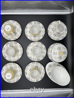 Thomas Sigvard Bernadotte China Onion 8 Demitasse Cup Saucer Cream Sugar Gravy