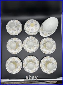 Thomas Sigvard Bernadotte China Onion 8 Demitasse Cup Saucer Cream Sugar Gravy