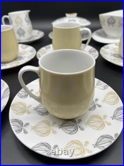 Thomas Sigvard Bernadotte China Onion 8 Demitasse Cup Saucer Cream Sugar Gravy