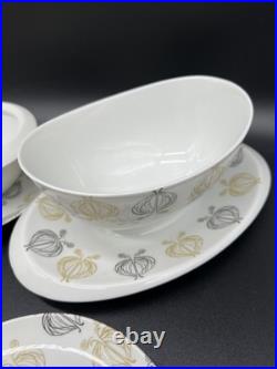 Thomas Sigvard Bernadotte China Onion 8 Demitasse Cup Saucer Cream Sugar Gravy