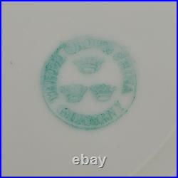 Three Crown China Germany Plates 8 Pink & Green Gold Trim Lot of 2, 1909-1916