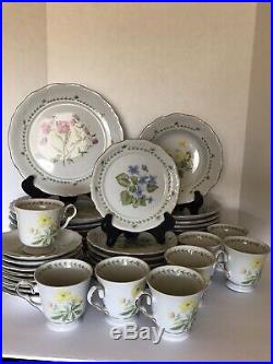 Tienshan Floriade Porcelain Fine China (6 place setting) 35+ Pieces Floral Gold