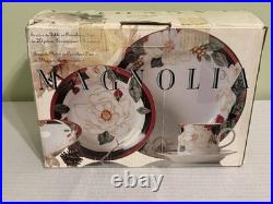 Tienshan Magnolia Fine China 20-Pc Set #2360-Porcelain-Gold Trim-New in Box 1996