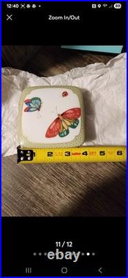 Tiffany & Co. Bone China Limoges France Gold Accent Lidded Trinket Box