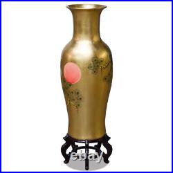 US Seller 36 Inch Gold Leaf Longevity Cranes Oriental Vase