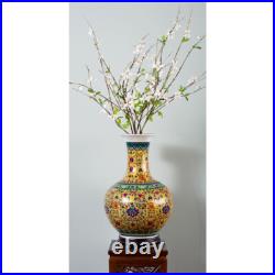 US Seller Gold Imperial Chinese Porcelain Temple Vase