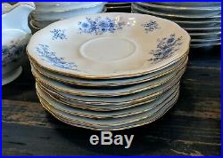 VINTAGE Favolina Made in Poland 25 piece Porcelain China setFlora with Gold trim